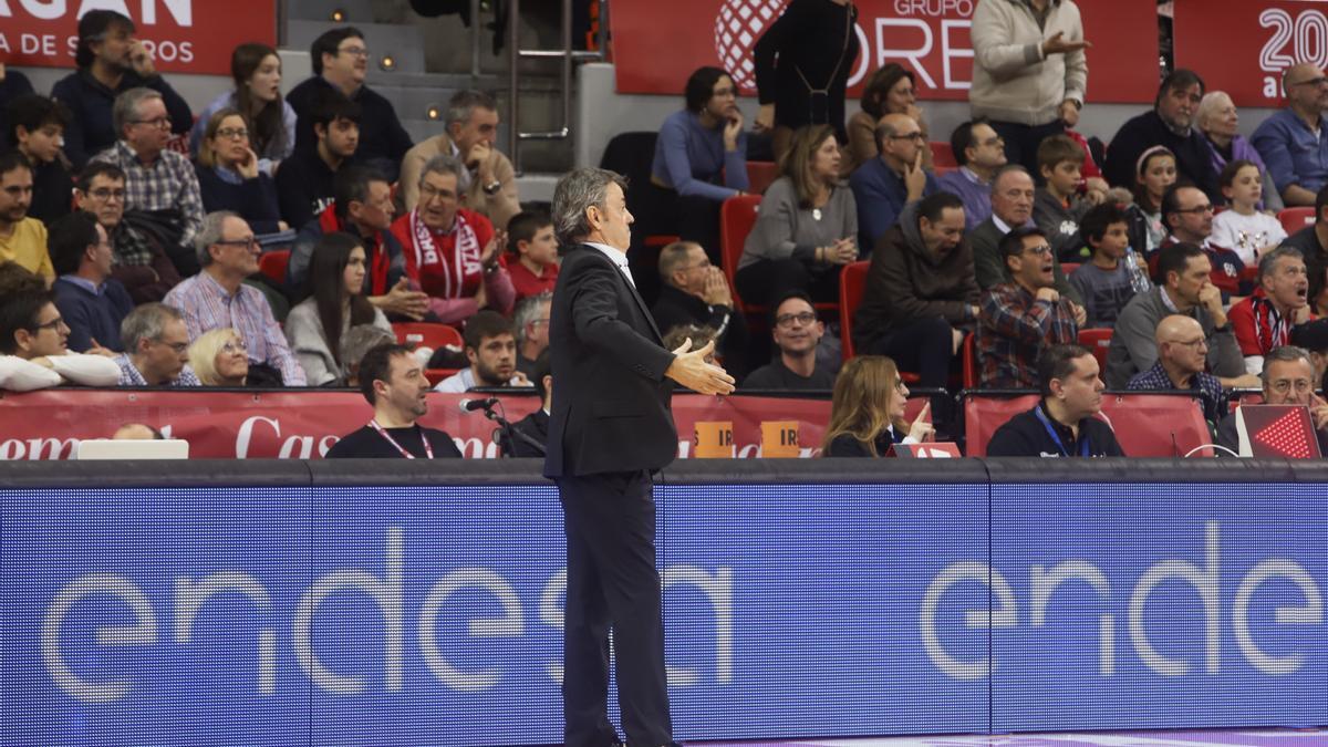 Porfirio Fisac, durante el partido frente al Betis.