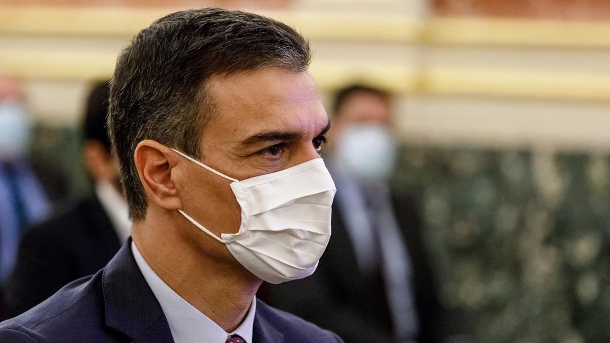 El presidente del Gobierno  Pedro Sanchez en el Congreso