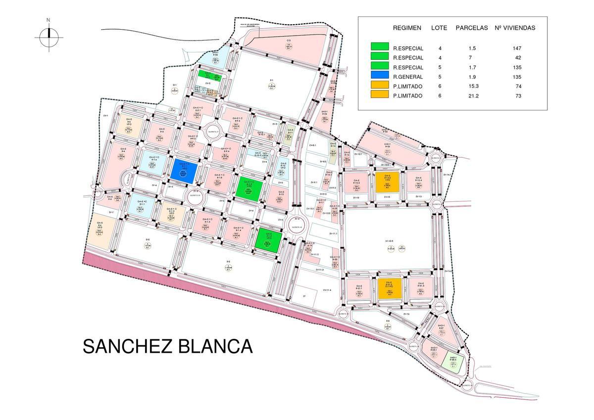 Proyecto de viviendas en el sector de Sánchez Blanca.