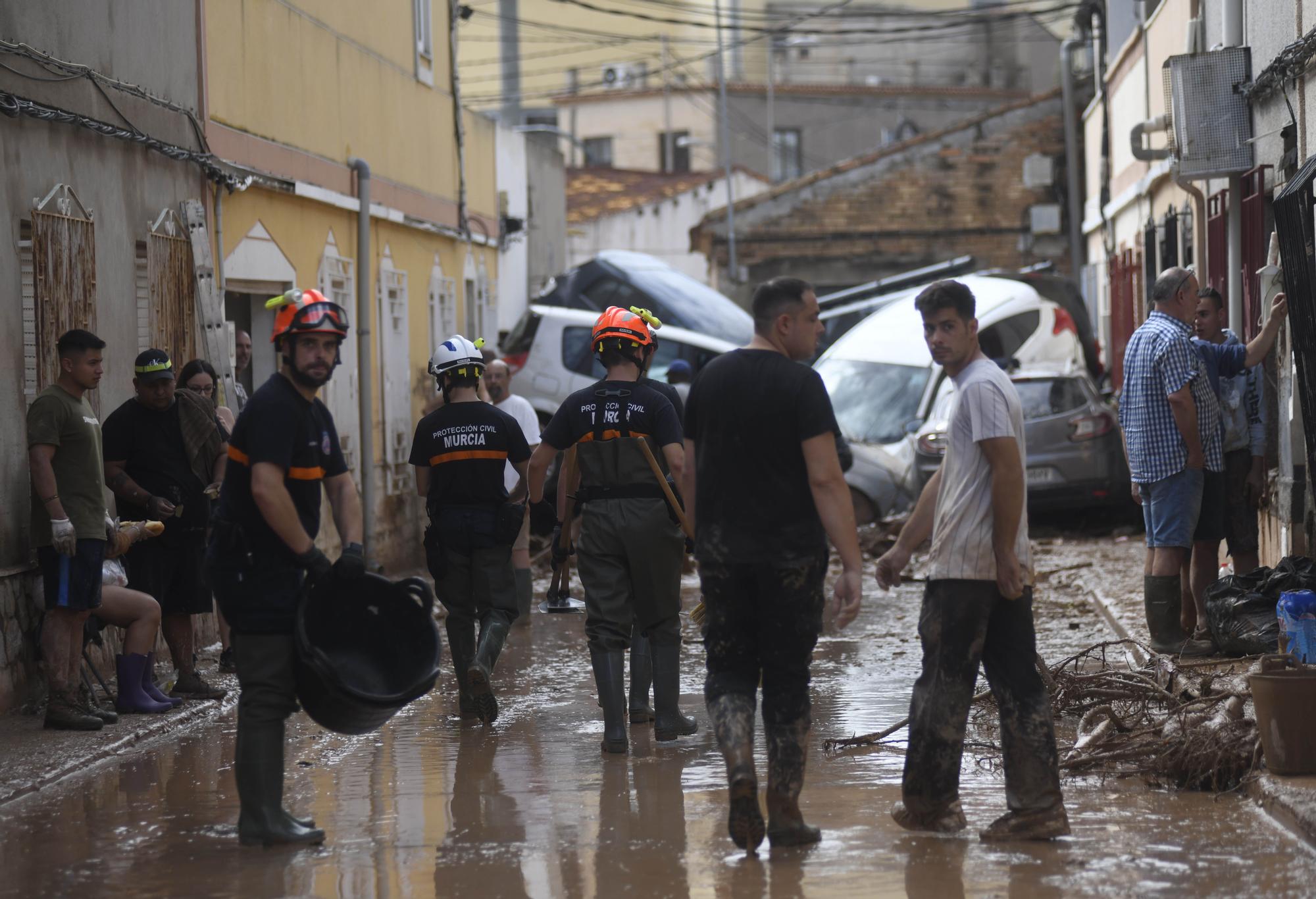 Los estragos del temporal en Javalí Viejo, en imágenes