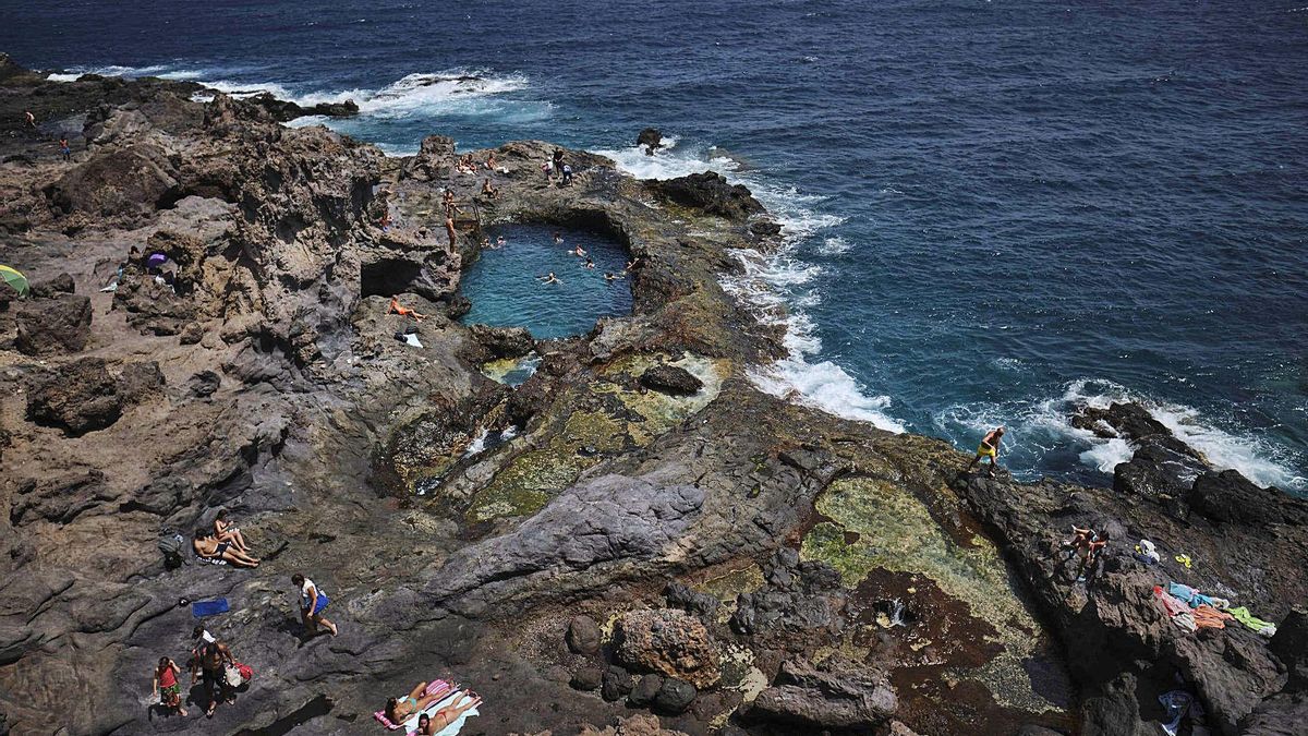 Panoramic view of the Charco de La Jaquita, in the municipality of Guía de Isora.