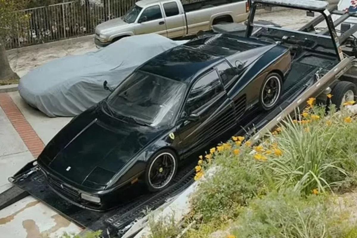 Jordan's Ferrari was found in a garage without a single scratch