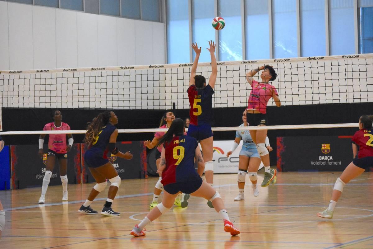 Intent de bloqueig en un dels partits del CVB Barça