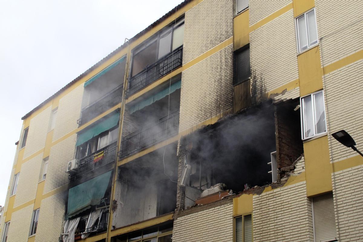 Un fallecido en la explosión de gas en una vivienda de Badajoz