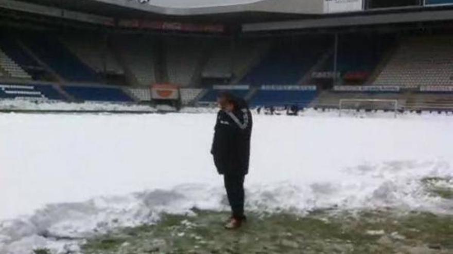 Suspendido por la nieve y el hielo el Alavés-Osasuna