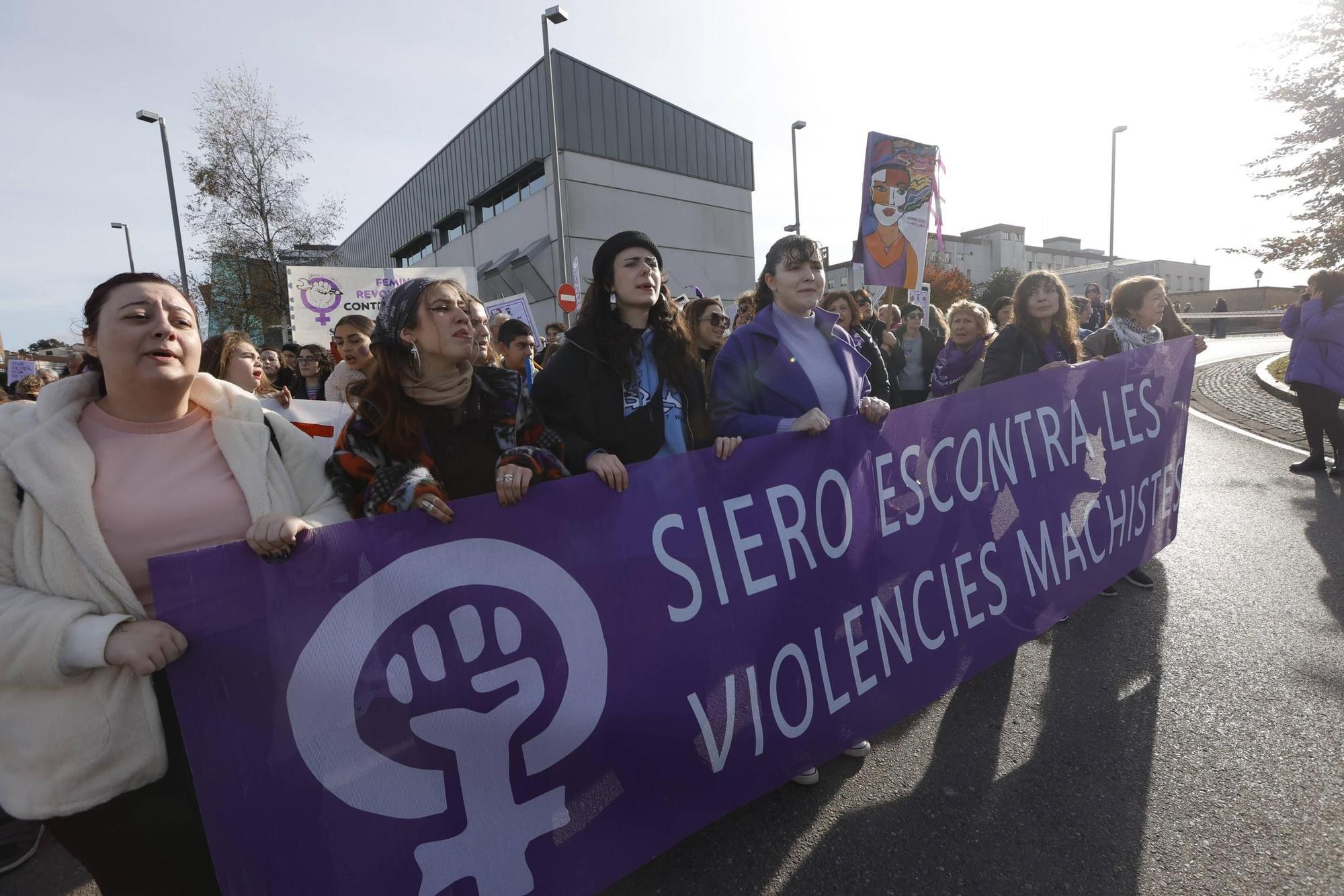 Así fue la manifestación del 25N en Pola de Siero