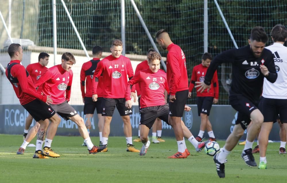 Entrenamiento del Celta a puerta cerrada