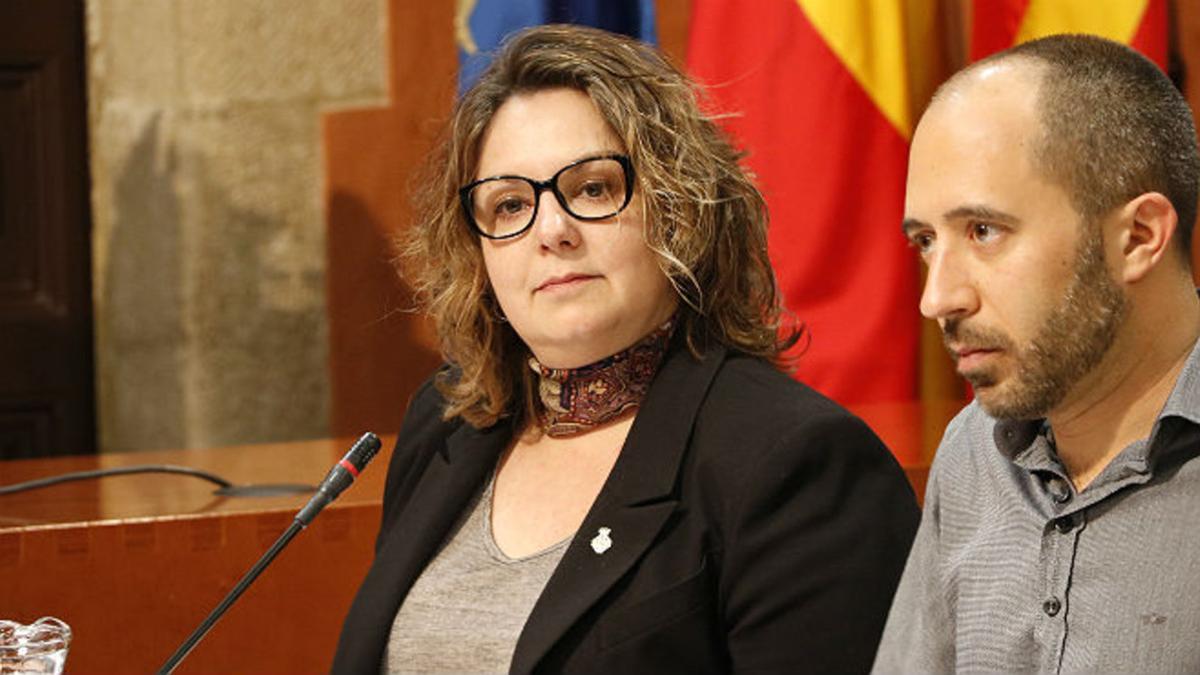 La concejala de ERC en el Ayuntamiento de Manresa Mireia Estefanell, en un pleno.