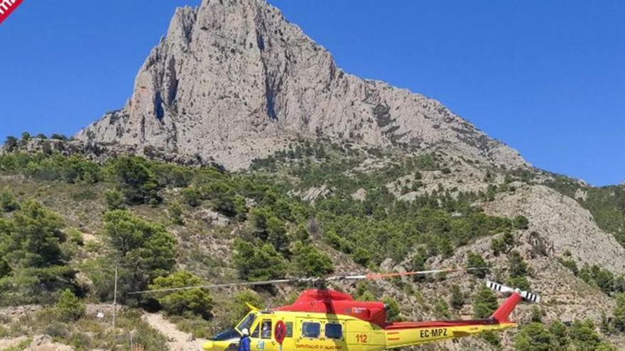 Rescatada una menor al caerse cuando escalaba en el Puig Campana