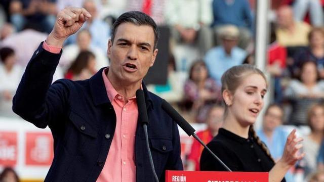 Pedro Sánchez, en Calasparra (Murcia).