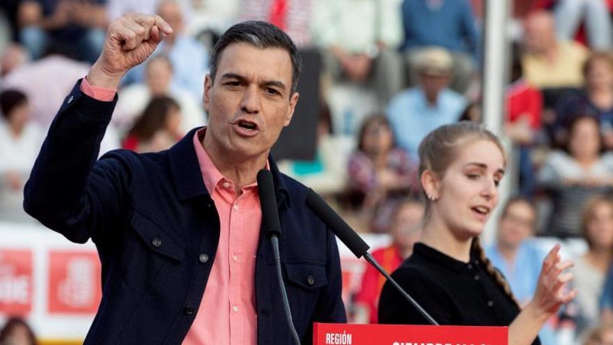 Pedro Sánchez, en Calasparra (Murcia).