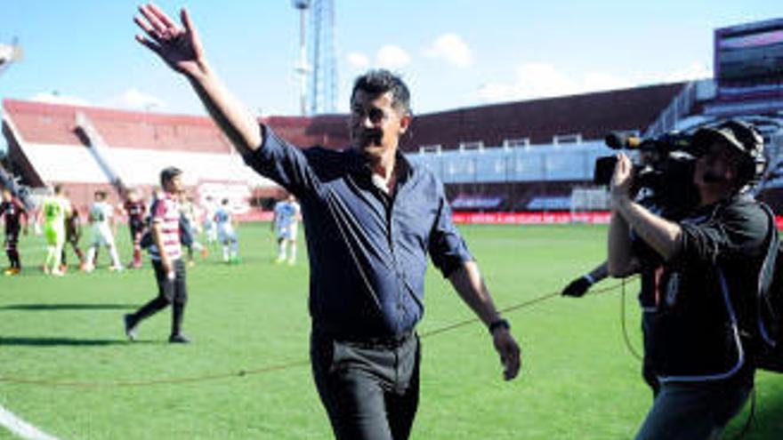 Jorge Almirón, durante su etapa con CA Lanús.