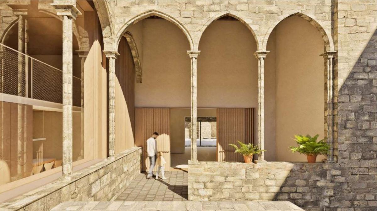 Recreación del Palau Requesens rehabilitado para acoger la Casa de les Lletres