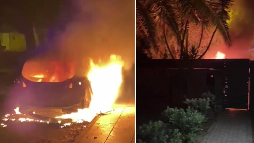 Arden dos coches en Las Palmas de Gran Canaria