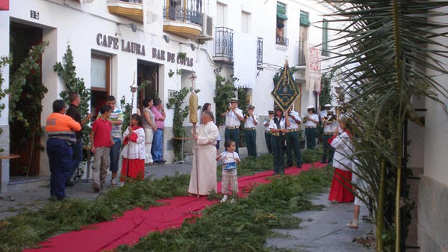 Imagen de la procesión del Corpus Christi de Yunquera