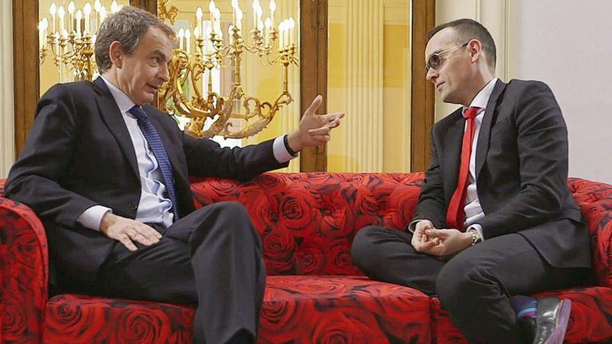 Zapatero charla con Risto Mejide.