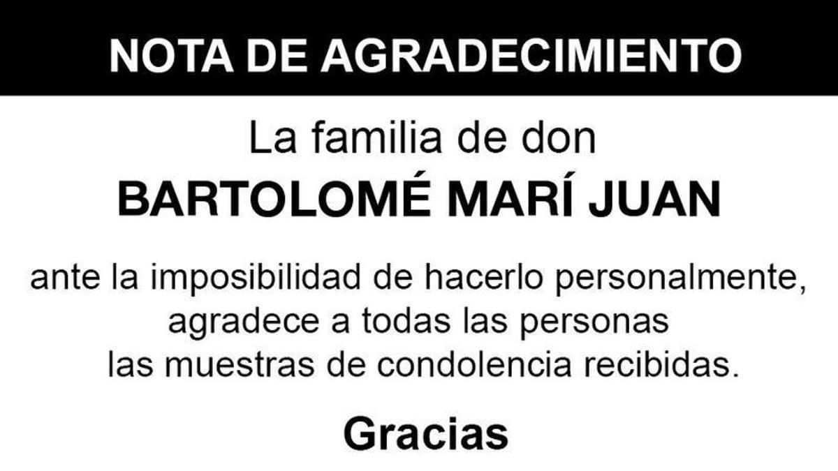 Nota Bartolomé Marí Juan