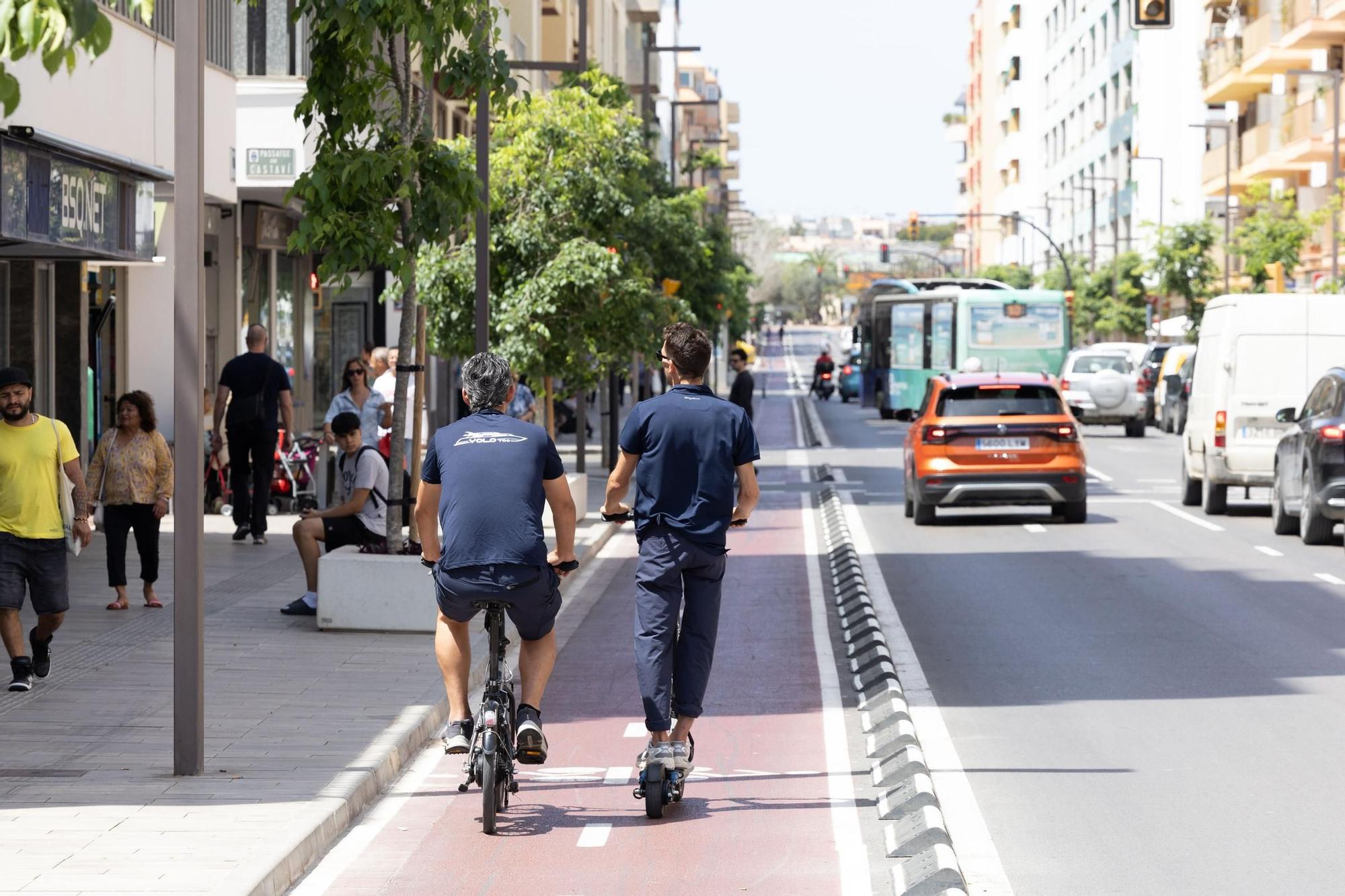 Galería: Así es el carril bici de Isidor Macabich en Ibiza