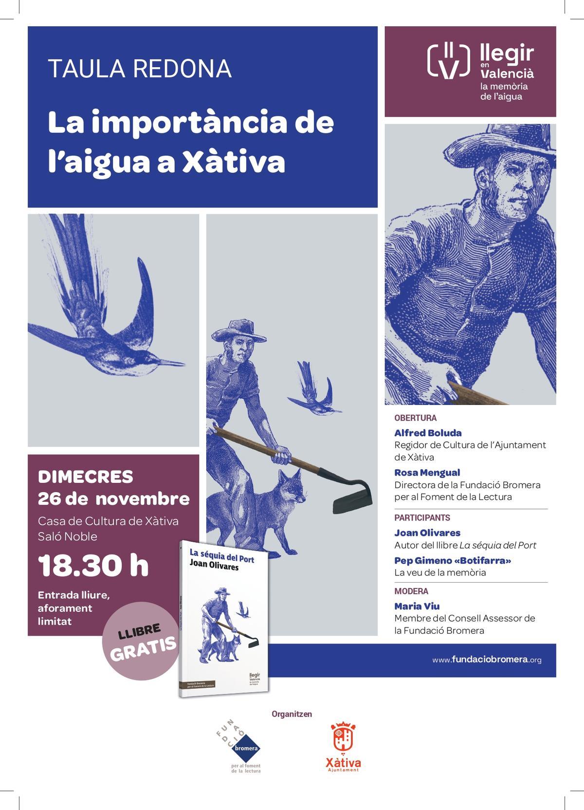 Xàtiva acoge un encuentro literario sobre la memoria del agua