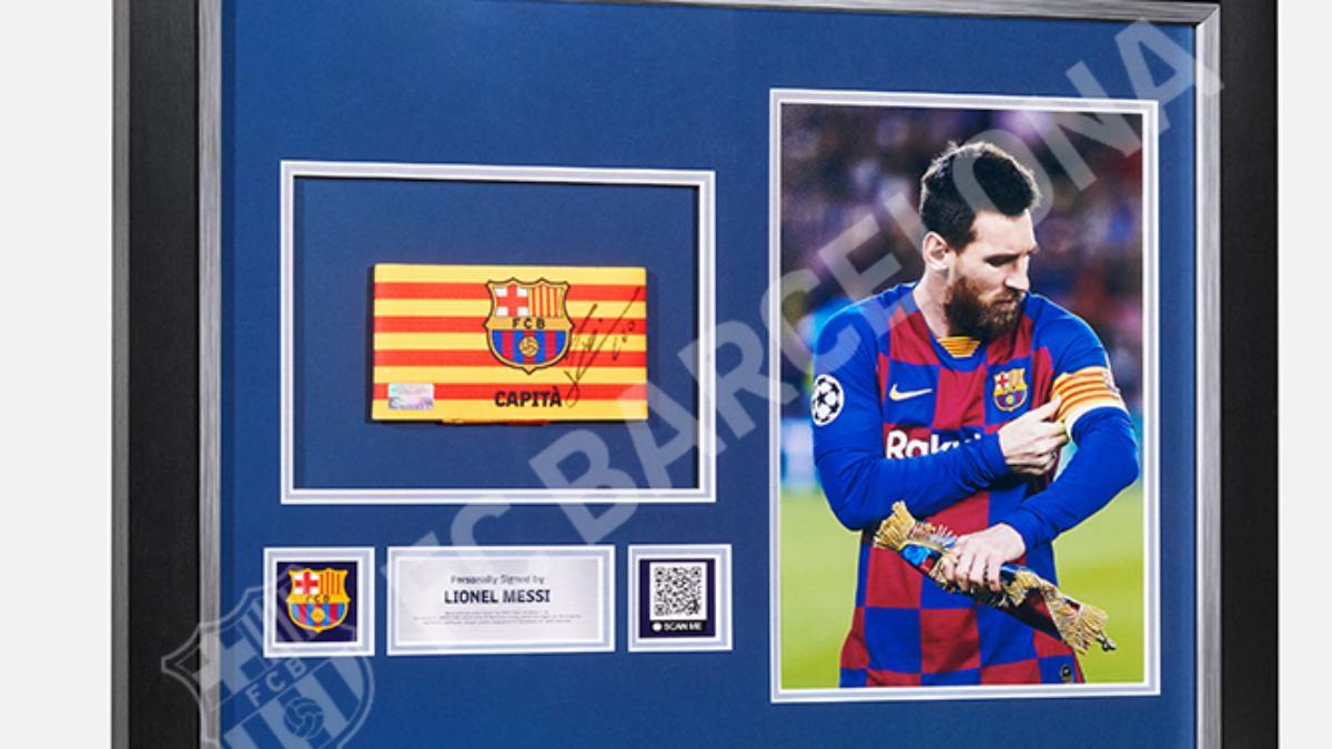 Brazalete del Barça firmado por Messi