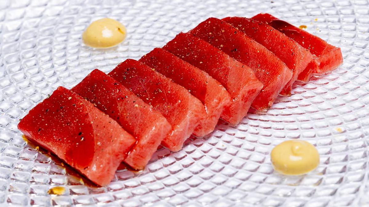 El sashimi de atún rojo de Cartagena, de imprescindible degustación en el restaurante Hispano 1926