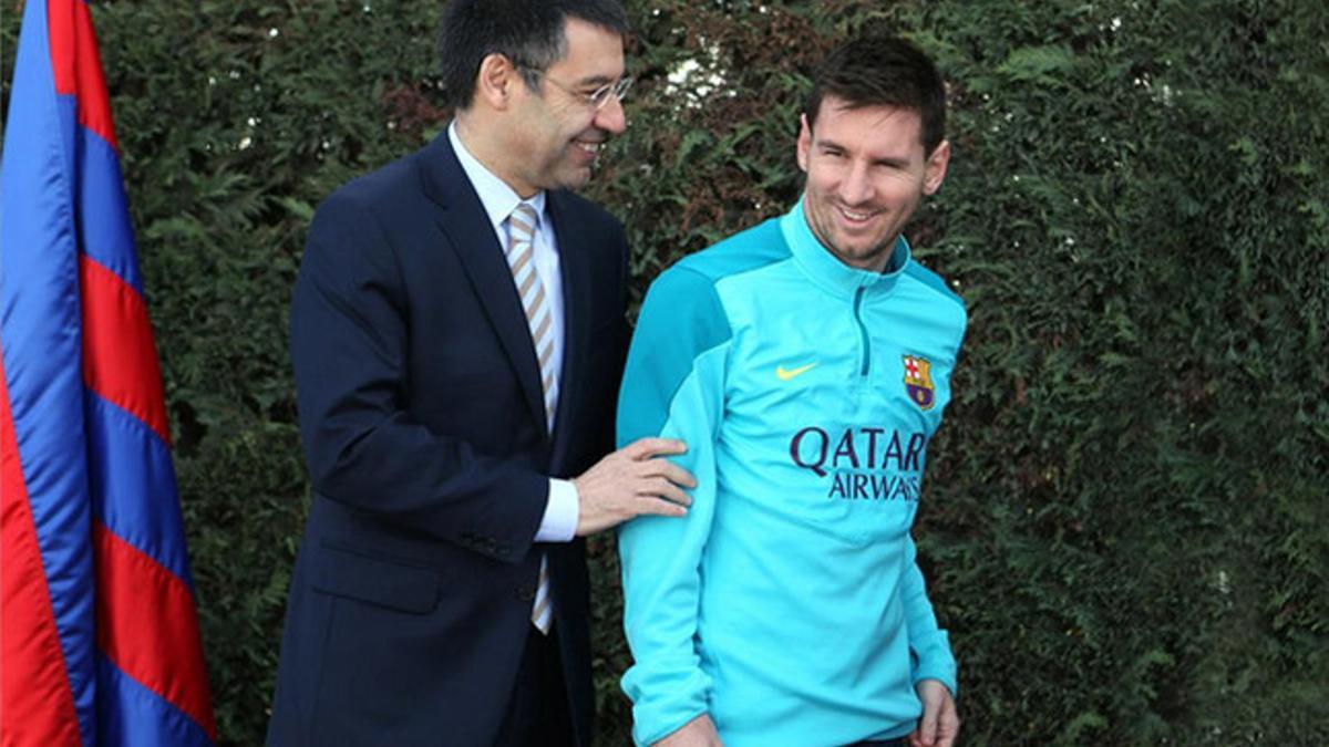Bartomeu elogió a Messi tras el Depor-Barça