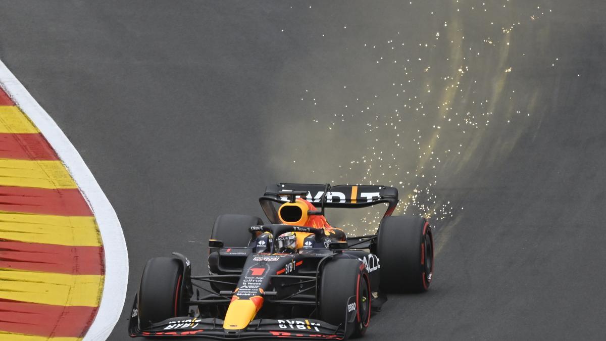 El piloto neerlandés Max Verstappen (Red Bull), en el Gran Premio de Bélgica 2022.