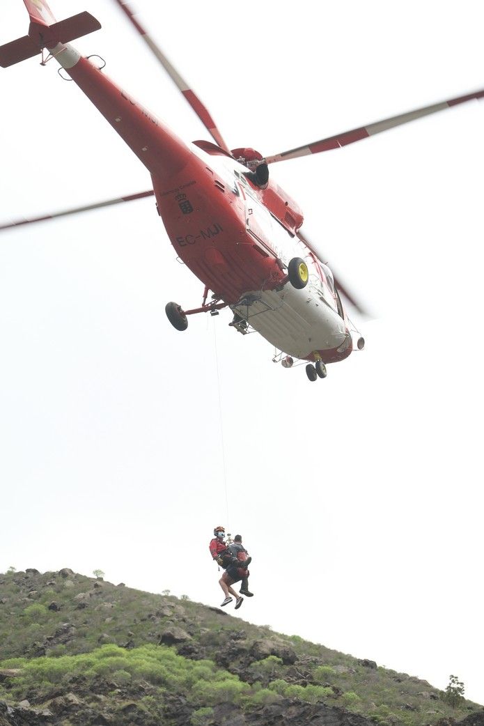 Rescate de un senderista en Charco Azul