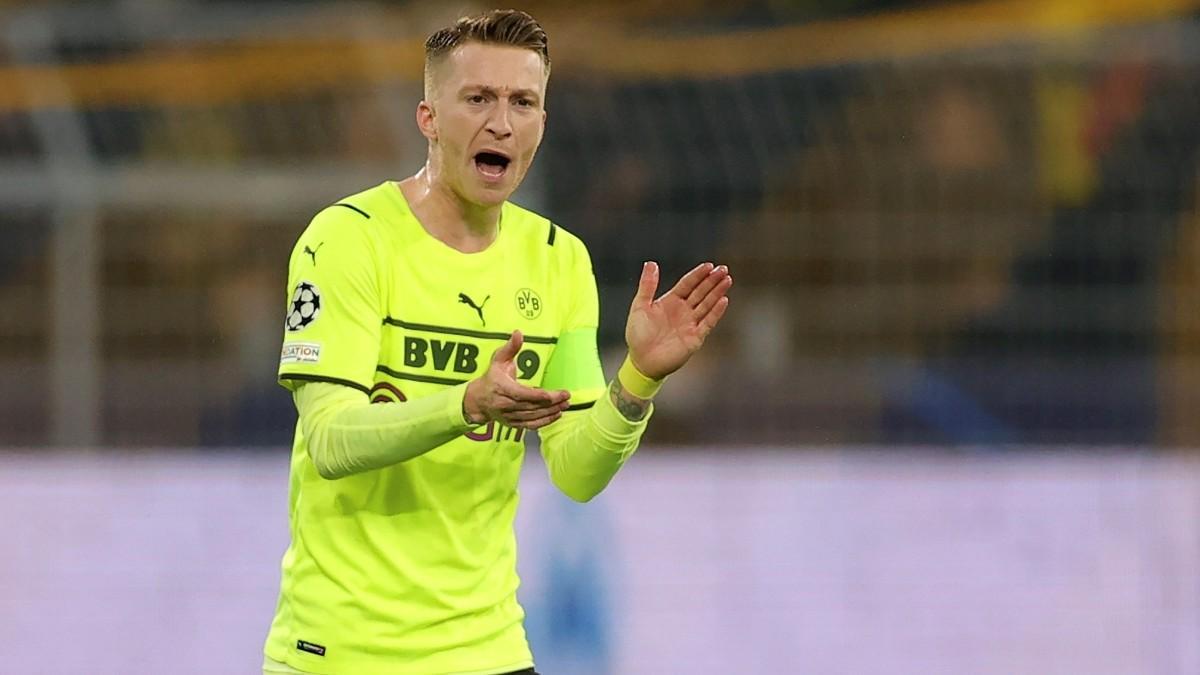 Marco Reus, tras marcar un gol con el Borussia