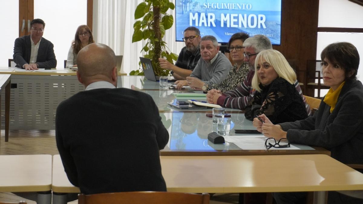 Reunión del Comité de Seguimiento del Mar Menor, celebrada este viernes.