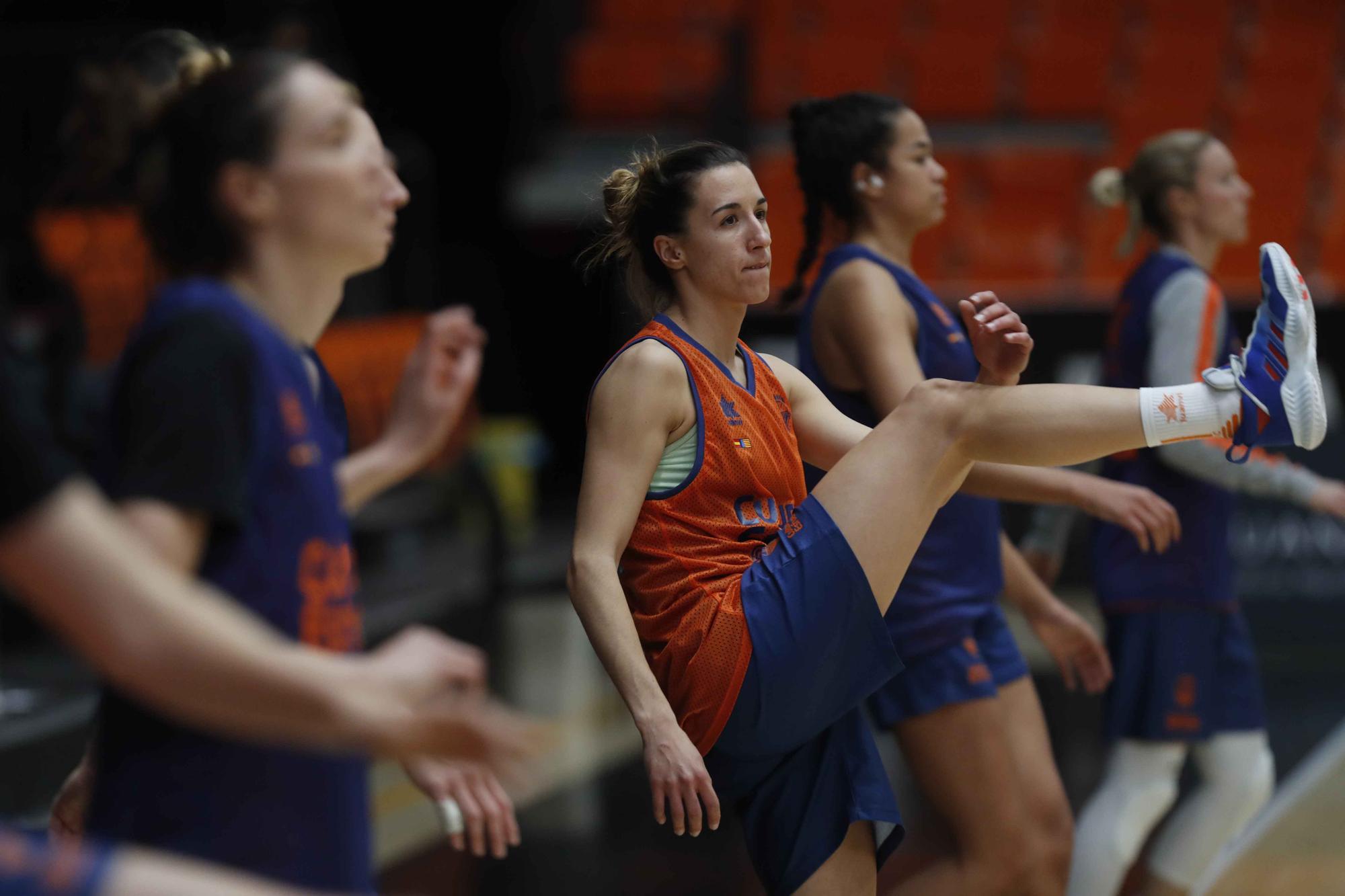 Último entrenamiento de Valencia Basket antes del partido de Eurocup Women frente al Fuenlabrada