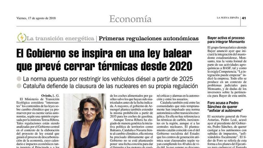 Las centrales térmicas &quot;difícilmente llegarán&quot; a 2028, anticipa la ministra Ribera