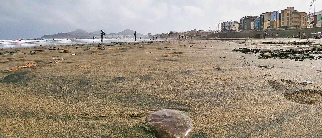 Vista de la bahía del Confital desde la playa de Las Canteras en una imagen de archivo.