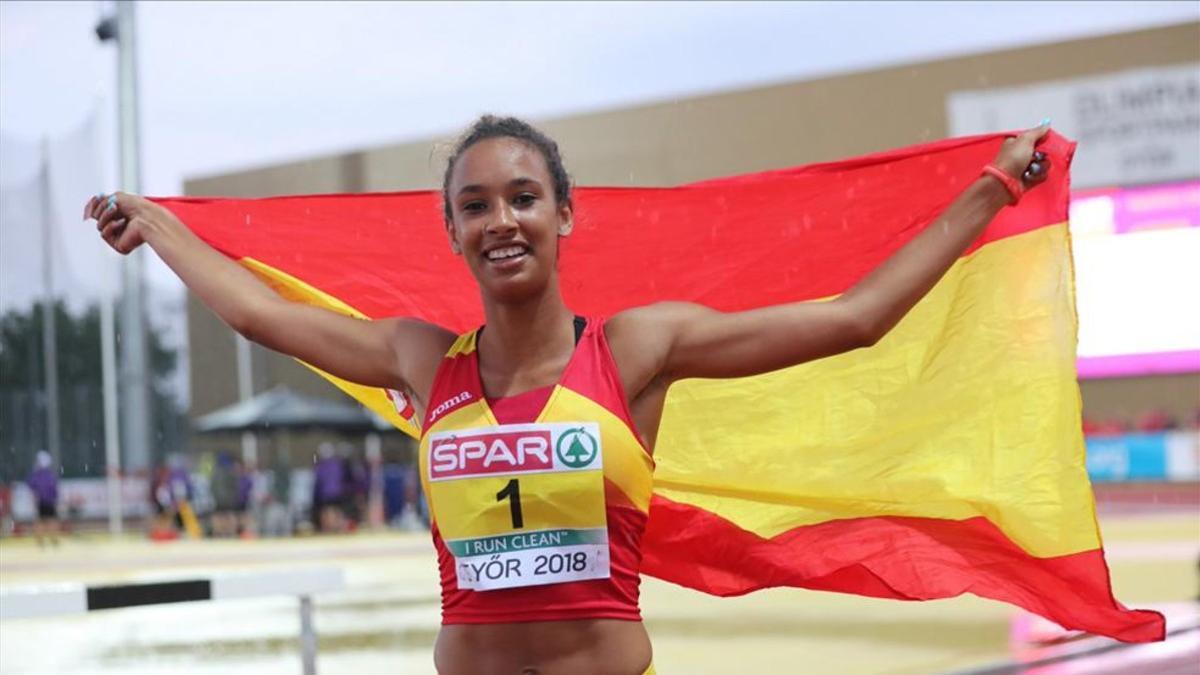 La hospitalense María Vicente está causando sensación en el atletismo español y europeo