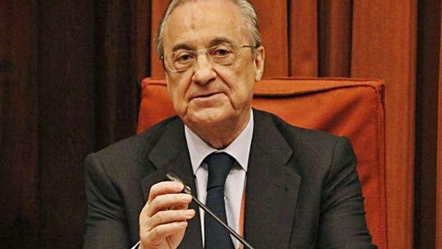 Florentino Pérez, ahir al Parlament