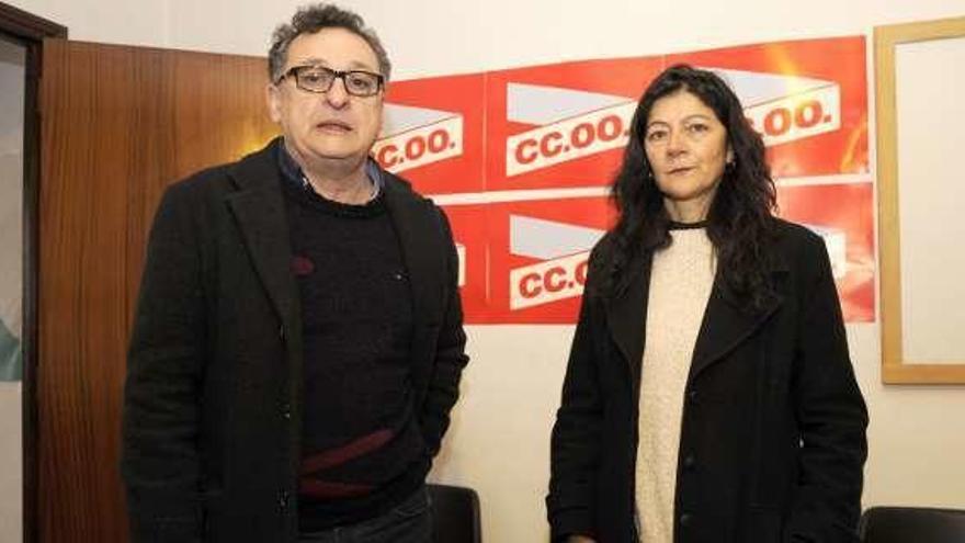 Pedrosa, de CC OO, tras denunciar represión sindical. // Bernabé /J.L.