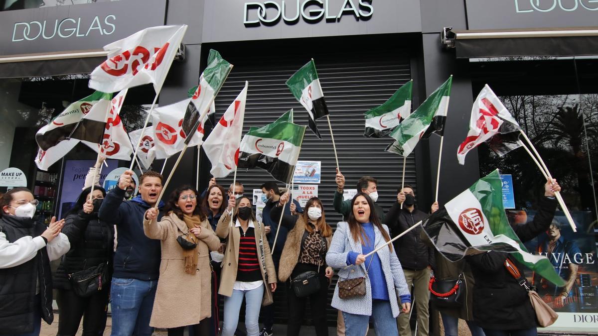 La manifestación de Douglas en Cáceres.