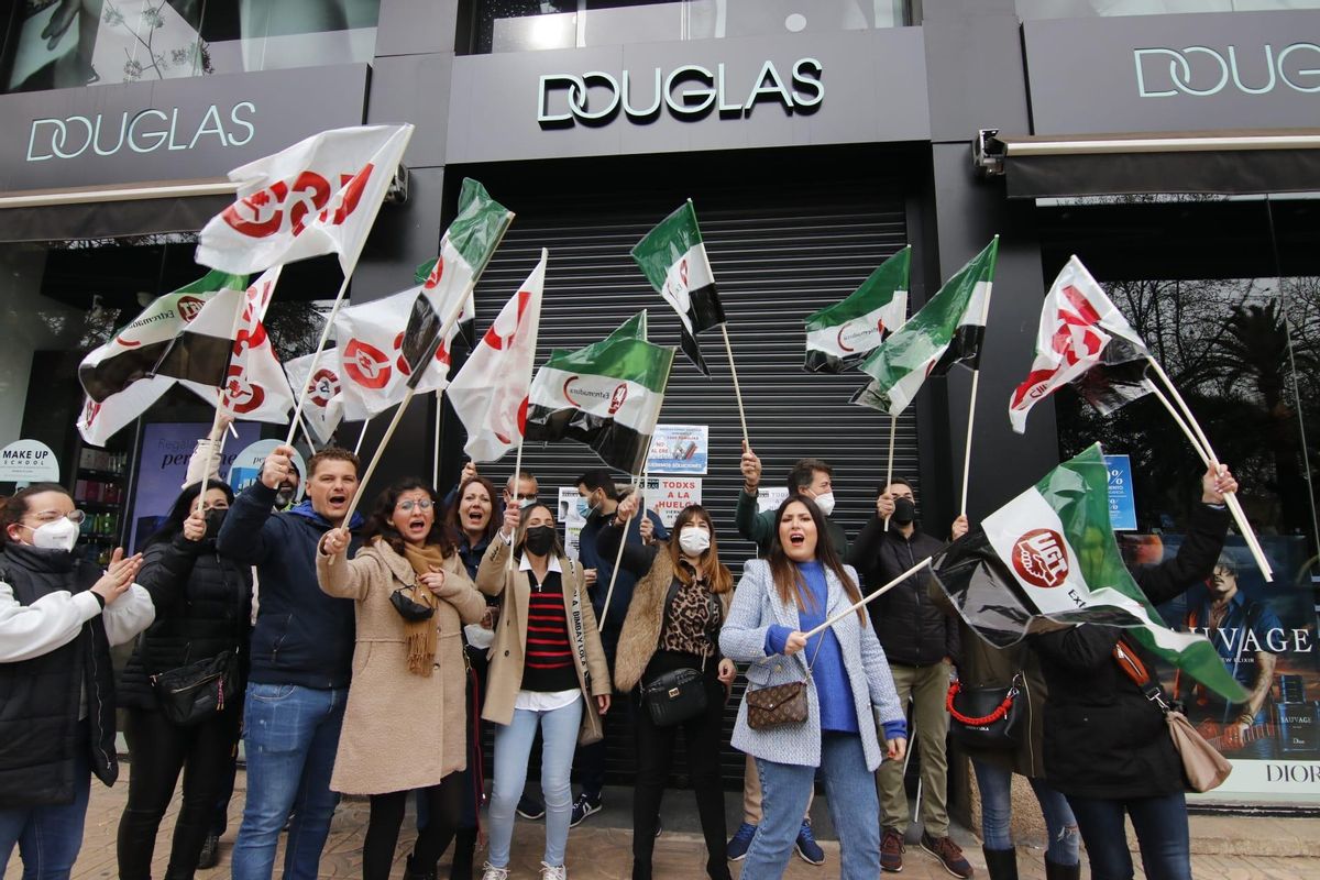 La manifestación de Douglas en Cáceres.