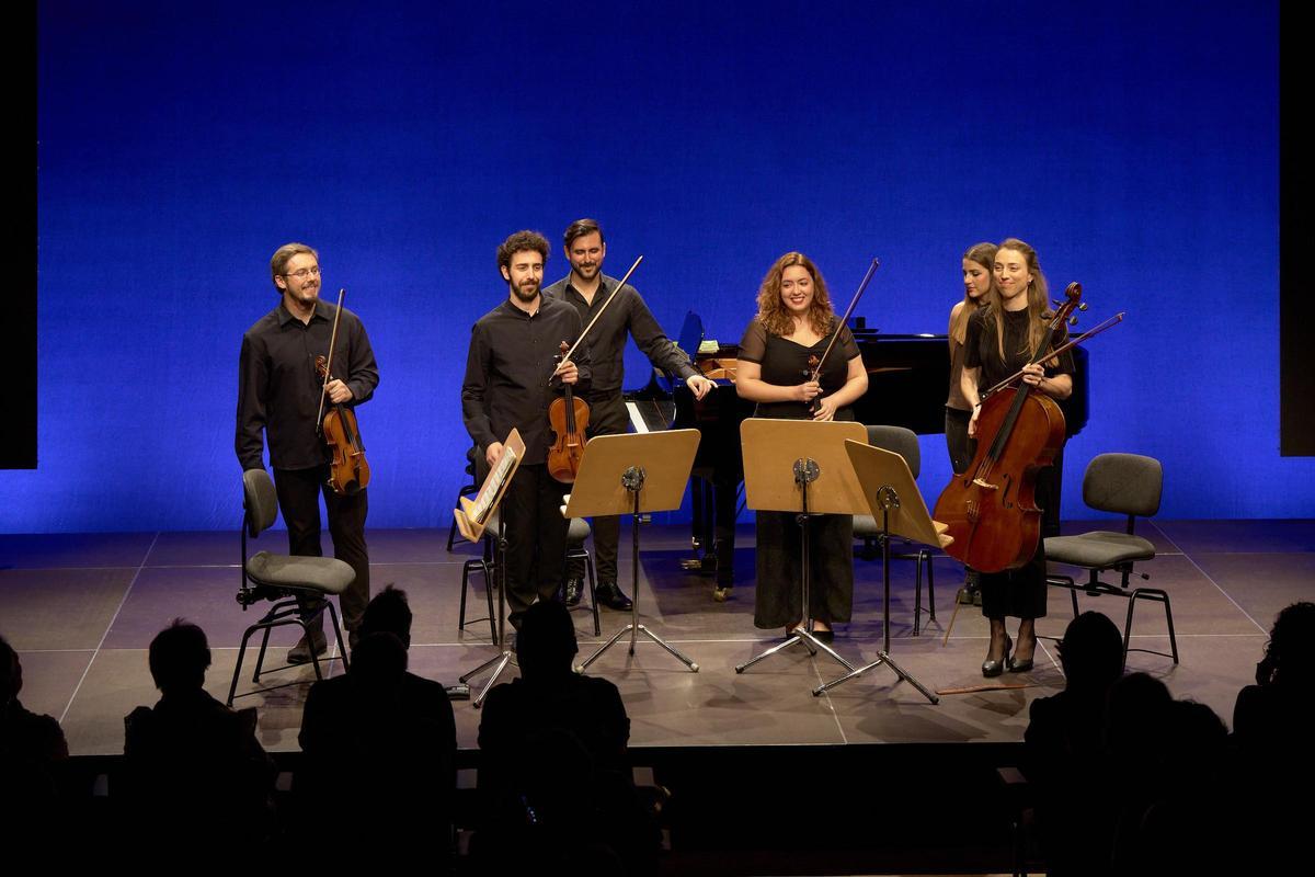 El quinteto Resonancia en la Sala Manuel García del Teatro de la Maestranza.