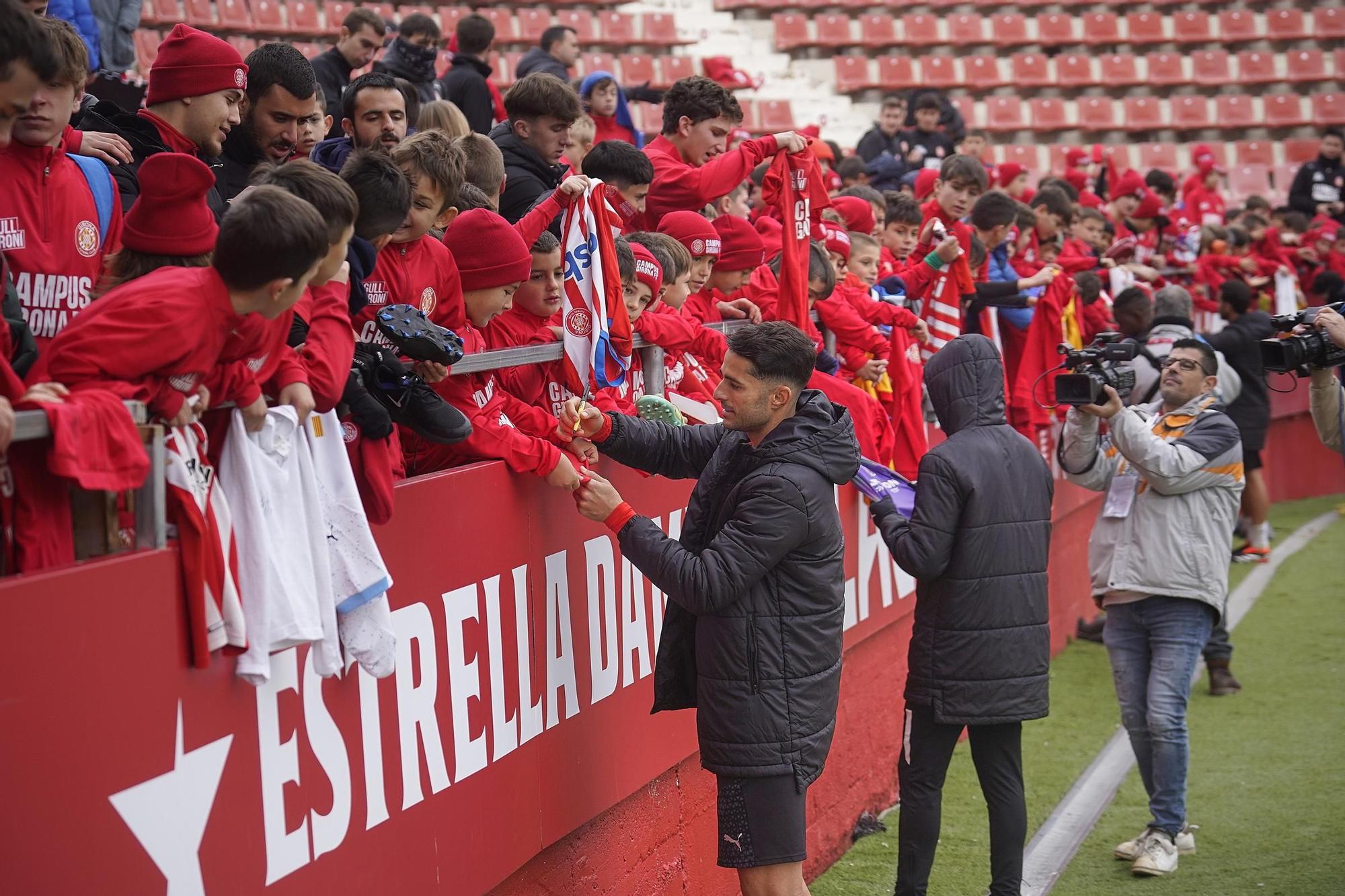 Entrenament del Girona de portes obertes a Montilivi