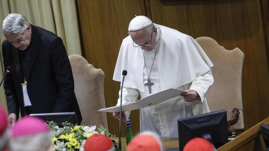 El Papa, durante la cumbre sobre abusos sexuales.