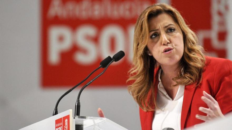 Susana Díaz niega &quot;rebelión&quot; en el PSOE tras el acuerdo Podemos-IU