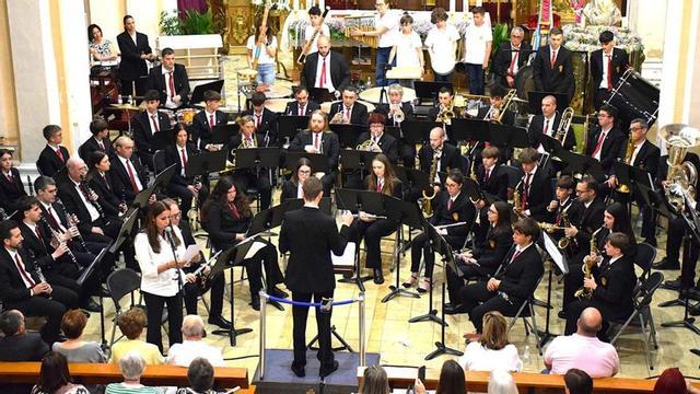 La Banda Municipal de Música de Gallur interpretó una selección de obras de José Antonio Bellido.  | Mª JOSÉ ARCHILLA