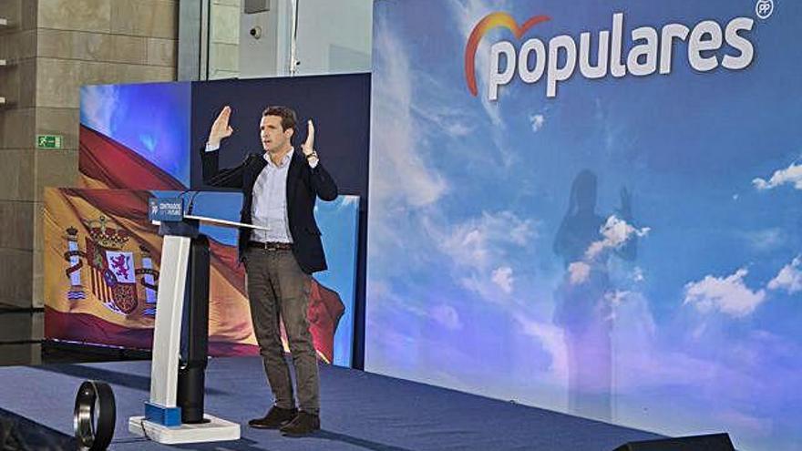 El líder del PP, Pablo Casado