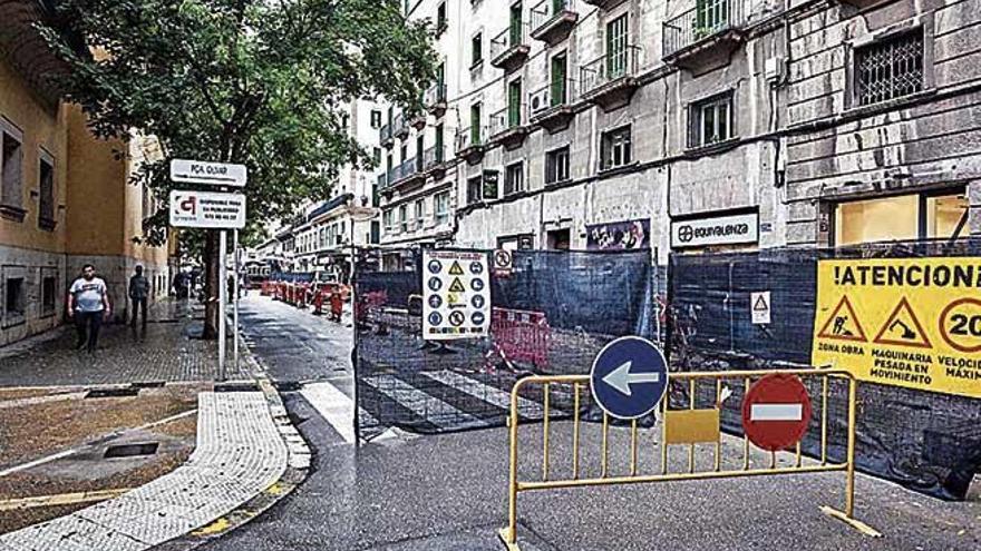 La calle Tous i Ferrer de Palma, cortada por obras