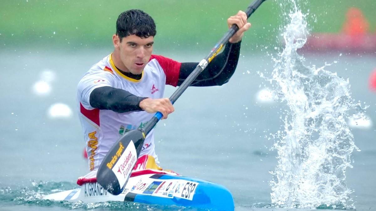 Álex Graneri, en la final de K1 500