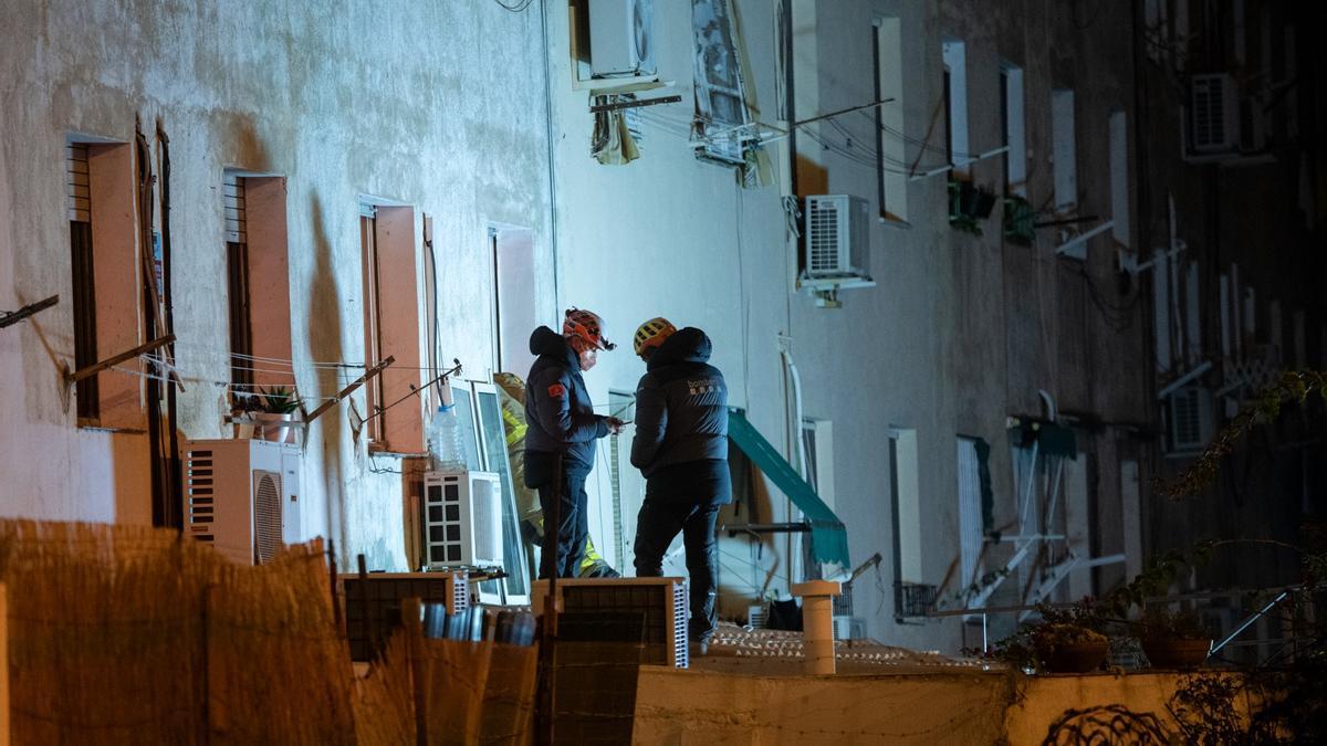 Edificio derrumbado en Badalona