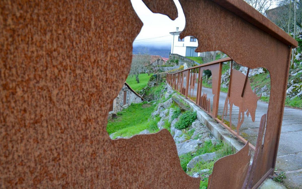 Las huellas de la vecina de Asiego, inmortalizadas “sin pretenderlo” en el camino por el que solía pasar. | Ana Paz Paredes.