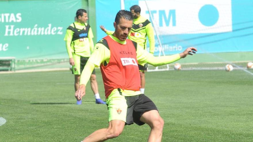 Xavi Torres, durante el entrenamiento de este martes