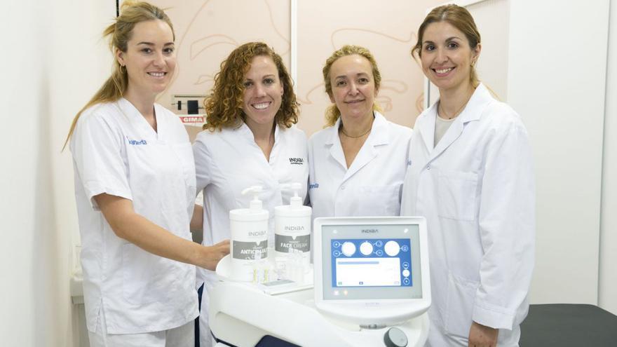 Juaneda Hospitales bietet die Technologie INDIBA zur Heilung des Gewebes mittels Radiofrequenz in den Bereichen ästhetische Medizin, Chirurgie, Dermatologie, Gynäkologie und zur Verbesserung des Wohlbefindens